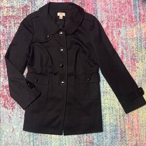 LOFT Black stretch Trench Coat for Women